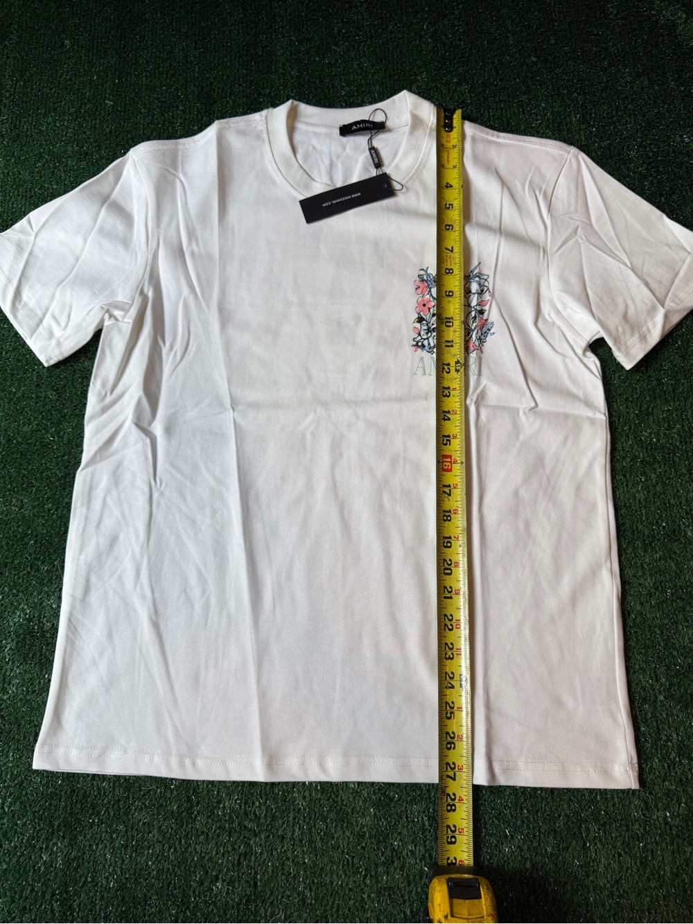 White Tee with Floral Logo - Picture 7 of 11